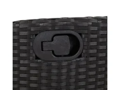 vidaXL 9-tlg Garten-Essgruppe mit Kissen Schwarz Poly Rattan Modell 98* Kissenbezüge