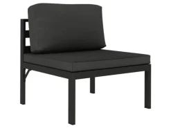 vidaXL 5-tlg Garten-Lounge-Set mit Kissen Aluminium Anthrazit Modell 2