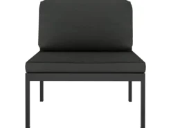 vidaXL 5-tlg Garten-Lounge-Set mit Kissen Aluminium Anthrazit Modell 2