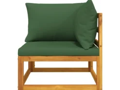 vidaXL 2-tlg. Garten-Sofa-Set mit Kissen Massivholz Akazie