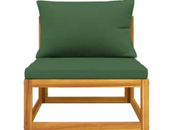 vidaXL 2-tlg. Garten-Sofa-Set mit Kissen Massivholz Akazie
