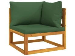 vidaXL 2-tlg. Garten-Sofa-Set mit Kissen Massivholz Akazie