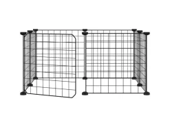 vidaXL 8-Tlg Haustierkäfig mit Tür Schwarz 35x35 cm Stahl Modell 4