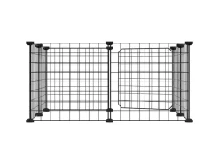 vidaXL 8-Tlg Haustierkäfig mit Tür Schwarz 35x35 cm Stahl Modell 4