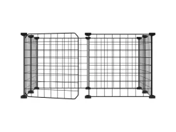 vidaXL 8-Tlg Haustierkäfig mit Tür Schwarz 35x35 cm Stahl Modell 4