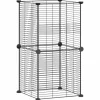 vidaXL 8-Tlg Haustierkäfig Schwarz 35x35 cm Stahl Modell 6* Kleintierbedarf