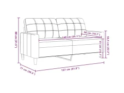 vidaXL 2-Tlg Sofagarnitur Hellgrau Stoff 2149641* Sofas