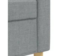vidaXL 2-Tlg Sofagarnitur Hellgrau Stoff 2149641* Sofas
