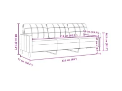 vidaXL 2-Tlg Sofagarnitur Hellgrau Stoff 2149641* Sofas
