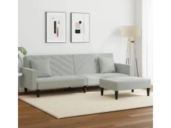 vidaXL 2-Tlg Sofagarnitur mit Kissen Samt 3216268