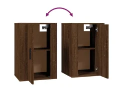 vidaXL 3-tlg. TV-Schrank-Set Braun Eichen-Optik Holzwerkstoff 1* TV-Wände