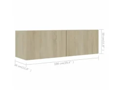 vidaXL 6-tlg. TV-Schrank-Set Sonoma-Eiche Holzwerkstoff 6* TV-Wände