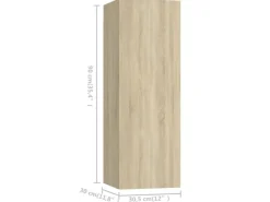 vidaXL 6-tlg. TV-Schrank-Set Sonoma-Eiche Holzwerkstoff 6* TV-Wände