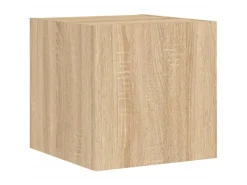 vidaXL 4-tlg. TV-Wohnwand mit LED-Leuchten Sonoma-Eiche Modell 2* Wohnwände|TV-Wände