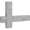 vidaXL 5-Tlg Wohnwand Betongrau Holzwerkstoff 3216460