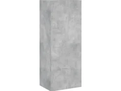 vidaXL 4-Tlg Wohnwand Betongrau Holzwerkstoff 3216503