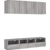 vidaXL 5-Tlg Wohnwand Grau Sonoma Holzwerkstoff 3216516