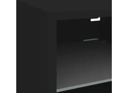 vidaXL 7-tlg. Wohnwand mit LED-Beleuchtung Schwarz Holzwerkstoff Modell 1