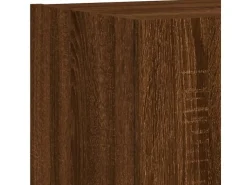 vidaXL 4-tlg. Wohnwand mit LED-Beleuchtung Braun Eiche Holzwerkstoff Modell 8* Wohnwände