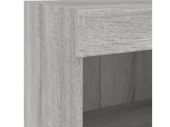 vidaXL 7-tlg. Wohnwand mit LED-Beleuchtung Grau Sonoma Holzwerkstoff* Wohnwände