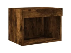 vidaXL 5-Tlg Wohnwand mit LED-Beleuchtung Räuchereiche Holzwerkstoff 3216729* Wohnwände