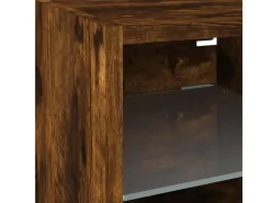 vidaXL 8-Tlg Wohnwand mit LED-Beleuchtung Räuchereiche Holzwerkstoff 3216637