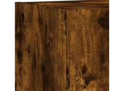 vidaXL 4-Tlg Wohnwand mit LED-Beleuchtung Räuchereiche Holzwerkstoff 3216822