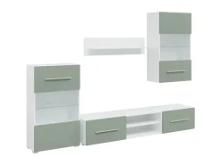 vidaXL 5-Tlg Wohnwand mit LED-Beleuchtung Holzwerkstoff 3324232* Wohnwände