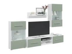 vidaXL 5-Tlg Wohnwand mit LED-Beleuchtung Holzwerkstoff 3324232* Wohnwände