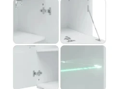 vidaXL 5-Tlg Wohnwand mit LED-Beleuchtung Holzwerkstoff 3324232* Wohnwände
