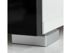 vidaXL 4-Tlg Wohnwand mit TV-Schrank & LED-Leuchten Hochglanz-Schwarz 242573