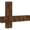 vidaXL 5-Tlg Wohnwand Räuchereiche Holzwerkstoff 3216461* Wohnwände