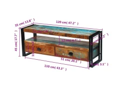 vidaXL TV-Schrank Altholz