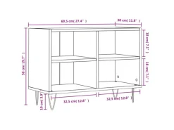 vidaXL TV-Schrank Betongrau 69,5x30x50 cm Holzwerkstoff Modell 2