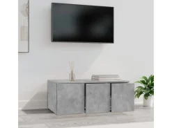 vidaXL TV-Schrank Betongrau 80x34x30 cm Holzwerkstoff