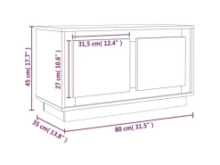 vidaXL TV-Schrank Betongrau 80x35x45 cm Holzwerkstoff* Wohnwände