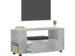 vidaXL TV-Schrank Betongrau 102x34,5x43 cm Holzwerkstoff* Wohnwände|TV-Wände