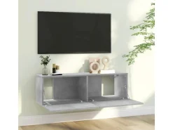 vidaXL TV-Schrank Betongrau 100x30x30 cm Holzwerkstoff* TV-Wände