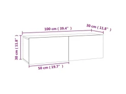vidaXL TV-Schrank Betongrau 100x30x30 cm Holzwerkstoff* TV-Wände