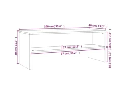 vidaXL TV-Schrank Braun Eichen-Optik 100x40x40 cm Holzwerkstoff