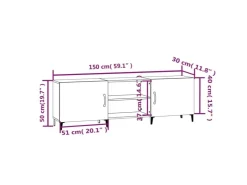 vidaXL TV-Schrank Braun Eichen-Optik 150x30x50 cm Holzwerkstoff Modell 2* Wohnwände