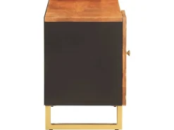 vidaXL TV-Schrank Braun und Schwarz 80x31,5x46 cm Massivholz Mango* Wohnwände