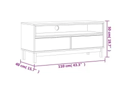vidaXL TV-Schrank FLAM 110x40x50 cm Massivholz Kiefür Modell 1