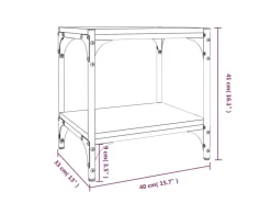 vidaXL TV-Schrank Grau Sonoma 40x33x41 cm Holzwerkstoff und Stahl* TV-Wände