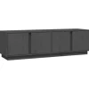 vidaXL TV-Schrank Grau 140x40x40 cm Massivholz Kiefür* Wohnwände