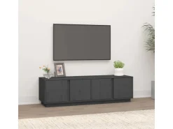vidaXL TV-Schrank Grau 140x40x40 cm Massivholz Kiefür* Wohnwände