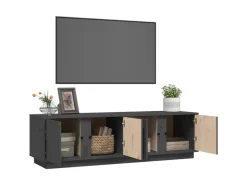 vidaXL TV-Schrank Grau 140x40x40 cm Massivholz Kiefür* Wohnwände