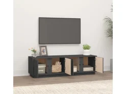 vidaXL TV-Schrank Grau 140x40x40 cm Massivholz Kiefür* Wohnwände