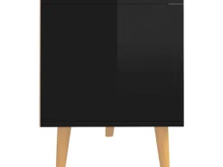 vidaXL TV-Schrank Hochglanz-Schwarz 90x40x48,5 cm Holzwerkstoff
