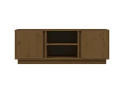 vidaXL TV-Schrank Honigbraun 110x35x40,5 cm Massivholz Kiefür